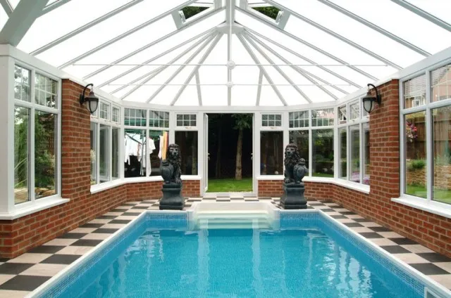 Swimming pool glass